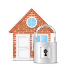 House with Lock vector image