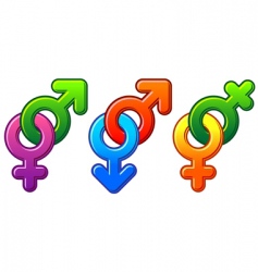 Man and woman signs vector image