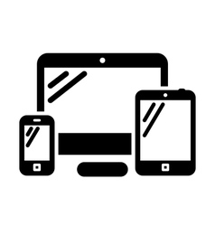Phone computer and tablet vector image