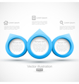 Blue circle banners 3D vector image