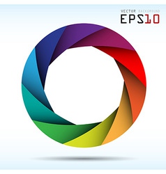 Colorful camera shutter background eps10 vector image