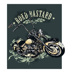 Vintage image of chopper vector image