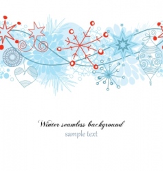 Winter seamless background vector image