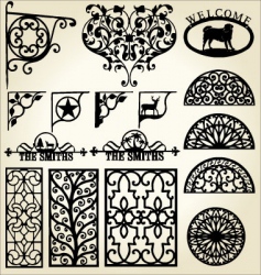 Retro elements vector image