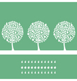 Three trees on a green background a vector illustr vector image