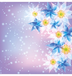 Abstract background with flowers vector image