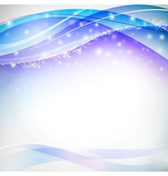 Blue blurs with snowflakes vector image