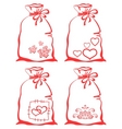 Valentine symbol on bag set vector image