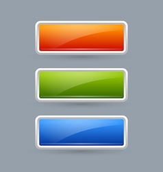 Glossy buttons Glossy buttons vector image