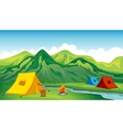 Camping tents vector image