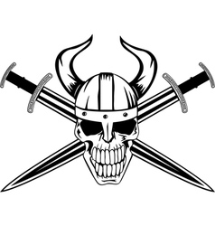 Skull and sword vector image