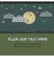 Moon and cloud decorations vector image