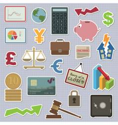 Finance stickers vector image