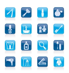 Body care and cosmetics icons vector image