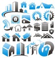 Set of house icons symbols and signs vector image