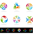 Collection of social media vector image