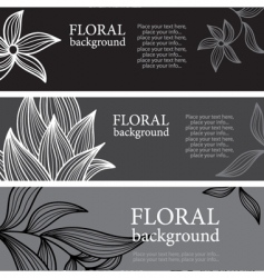 Floral banners vector image