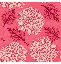 Excellent seamless pattern with chrysanthemum vector image