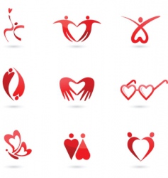 Love icons vector image