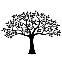 Tree silhouette vector image