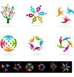 Social media and network icons vector image