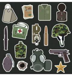 Military stickers vector image