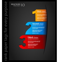 Ranking tags vector image