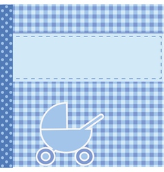Baby arrival announcement for boy vector image