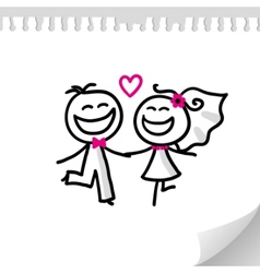 Wedding couple vector image