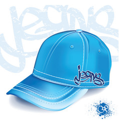 Jeans cap vector image