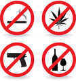 No sign prohibited vector image