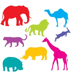 Animal silhouettes vector image