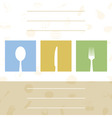 Menu for cafe with tablewares a vector illustratio vector image