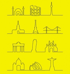 Cities of the world vector image