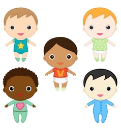 Baby boys vector image