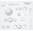 Controls Web Elements Buttons Switchers Player vector image