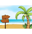 Blank signboard made of wood vector image