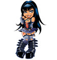 Shy Goth Girl vector image
