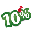 Ten percent sticker vector image