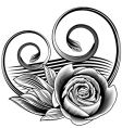 Ornamental rose vector image