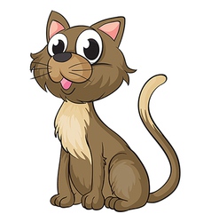 A smiling cat vector image