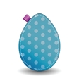 Easter egg Knitted label vector image