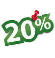 Twenty percent sticker vector image