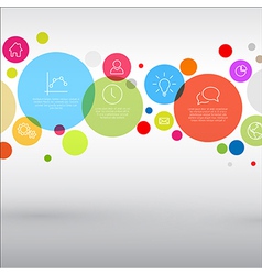 Diagram infographic template with various vector image