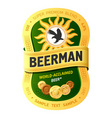 Beer label design vector image