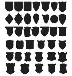 Black Shields Set vector image