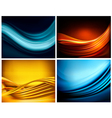 Set of business elegant colorful abstract vector image