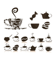 Coffee icons vector image