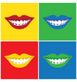Pop art mouth vector image