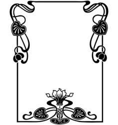 Floral Art Nouveau frame vector image